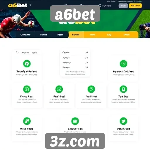 Visão geral das funcionalidades do site a6bet