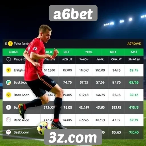 Comparativo de odds no site a6bet